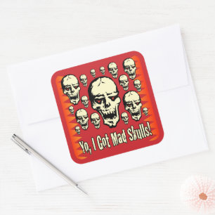 Adesivo Quadrado Yo I got Mad Skulls Gfx BG-02
