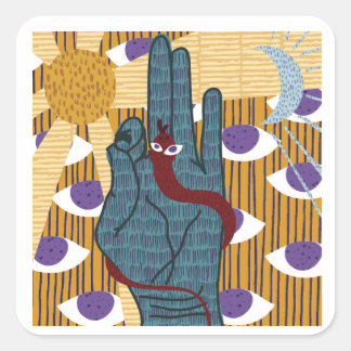 Adesivo Quadrado Yoga Kundalini shakti