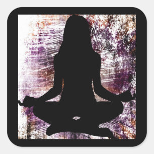 Adesivo Quadrado Yoga Meditation OHM Stickers