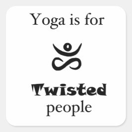 Adesivo Quadrado Yoga torcida