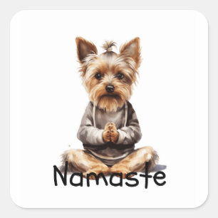 Adesivo Quadrado Yoga Yorki