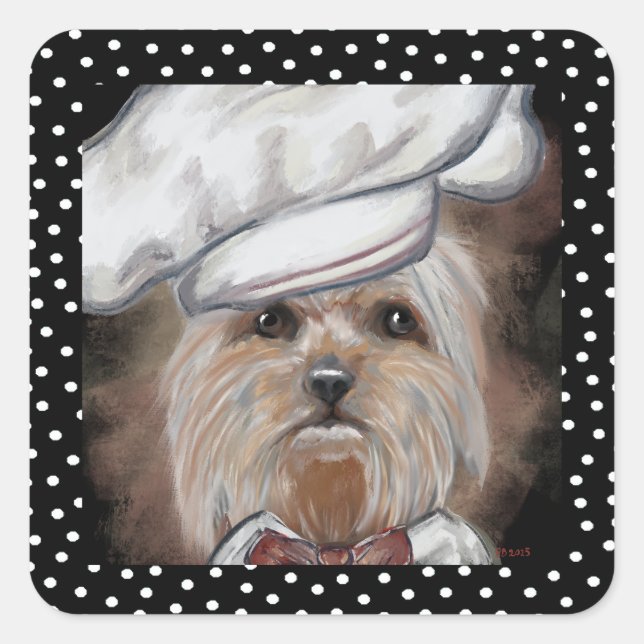 Adesivo Quadrado Yorkie (Frente)