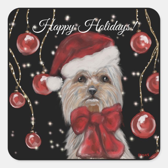 Adesivo Quadrado Yorkie (Frente)