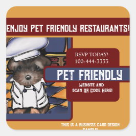 Adesivo Quadrado Yorkie Poo