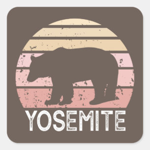 Adesivo Quadrado Yosemite Bear