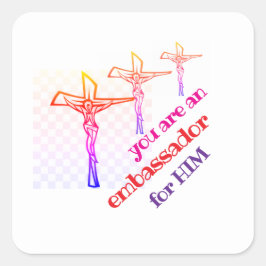 Adesivo Quadrado You are Jesus' Ambassador Tote