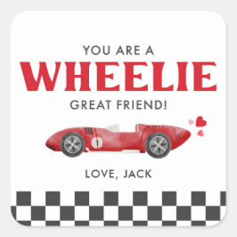 Adesivo Quadrado You’re a Wheelie Great Friend Valentine