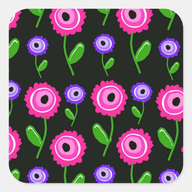 Adesivo Quadrado Young Florals (Frente)