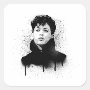 Adesivo Quadrado Young Kamala Harris Grafite Art
