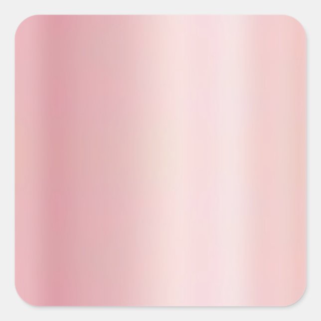 Adesivo Quadrado Your Custom Text Elegant Rose Gold Template Blank (Frente)