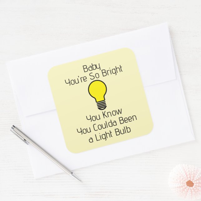 Adesivo Quadrado You're So Bright Sticker (Envelope)