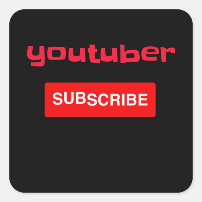 Adesivo Quadrado Youtuber Gamer (Frente)