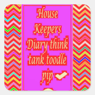 ADESIVO QUADRADO ZANY ART DESIGN COM PALAVRAS DO HOUSEKEEPER