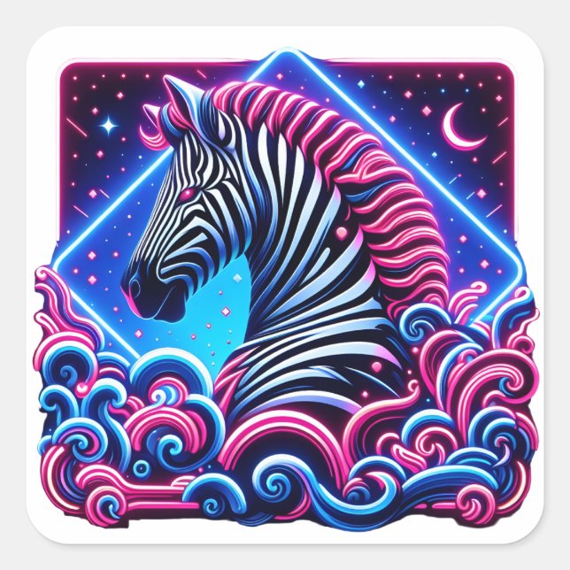 Adesivo Quadrado Zebra (Frente)