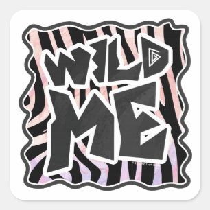 Adesivo Quadrado Zebra Black e Pink Wild
