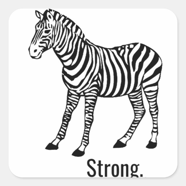 Adesivo Quadrado Zebra Strong (Frente)