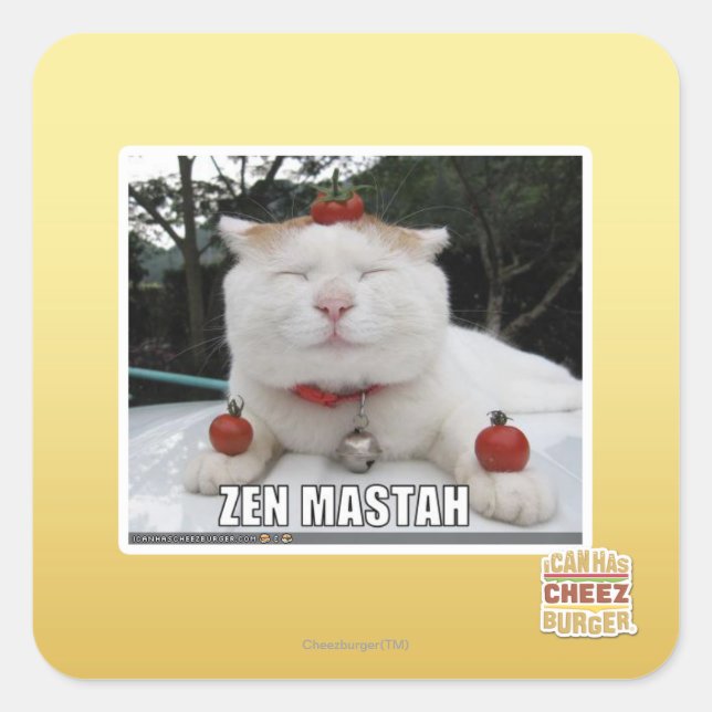 Adesivo Quadrado Zen Mastah (Frente)