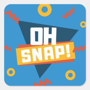 Adesivo Quadrado Zigzag 90's Retro Oh Snap