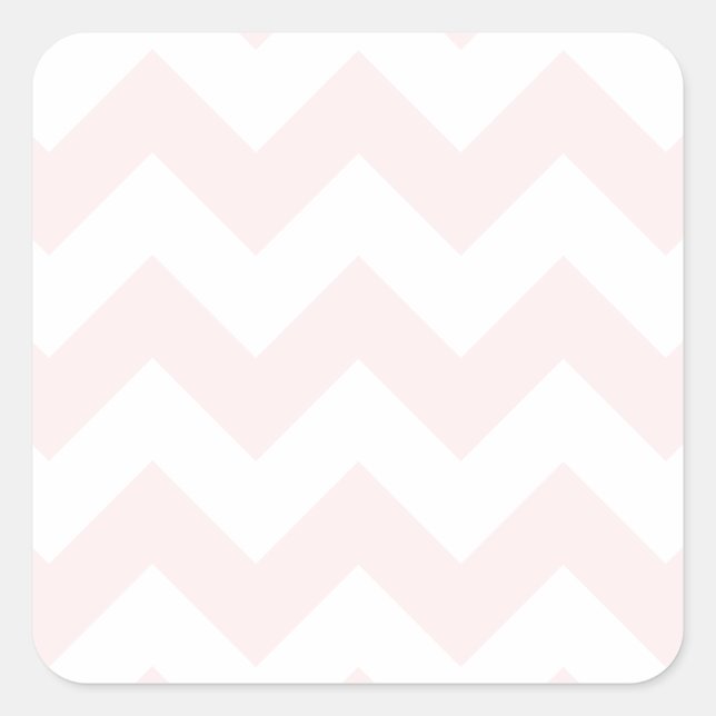 Adesivo Quadrado Zigzag I - Branco e rosa pálido (Frente)