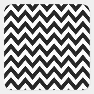 Adesivo Quadrado Zigzag Padrão Preto E Cevon Branco