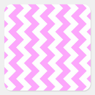 Adesivo Quadrado Zigzag rosa e branco