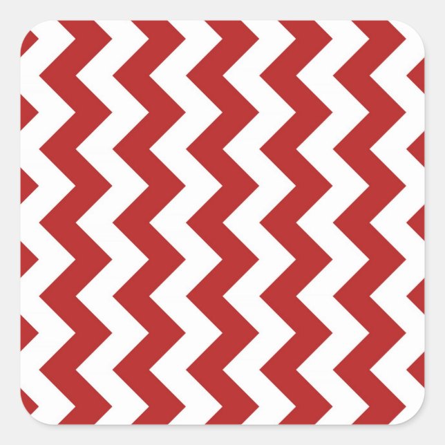 Adesivo Quadrado Zigzag vermelho e branco (Frente)