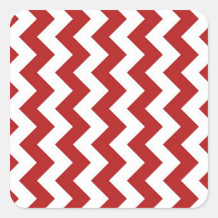 Adesivo Quadrado Zigzag vermelho e branco
