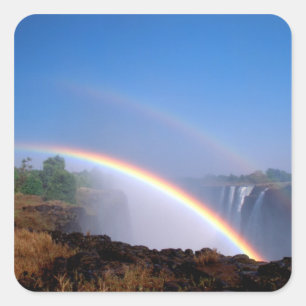 Adesivo Quadrado Zimbábue, Parque Nacional Cataratas Vitória. Dupla