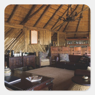 Adesivo Quadrado Zimbábue, Parque Nacional Hwange, lodge Linkwasha.
