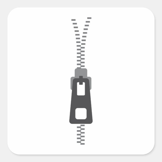 Adesivo Quadrado Zíper (Frente)