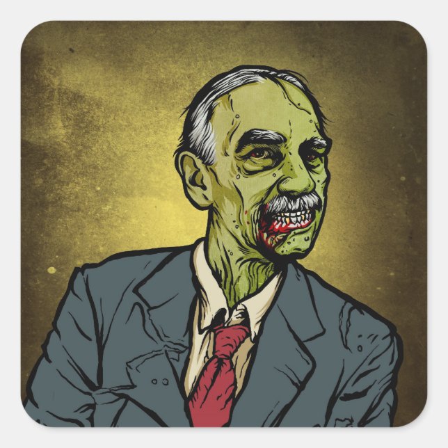 Adesivo Quadrado Zombie Keynes Sticker (Frente)