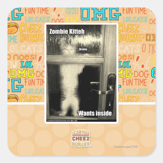 Adesivo Quadrado Zombie Kith (Frente)