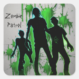 Adesivo Quadrado Zombie patrulha Stickers
