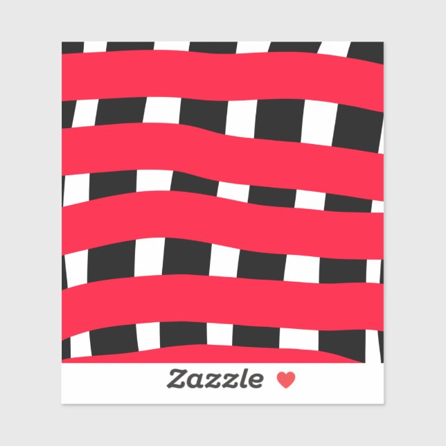 Adesivo Quadro de cruz preto vermelho — simples presente d (Folha)