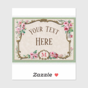 Adesivo Quadro de Vazio de Perfume para Rosa francês antig