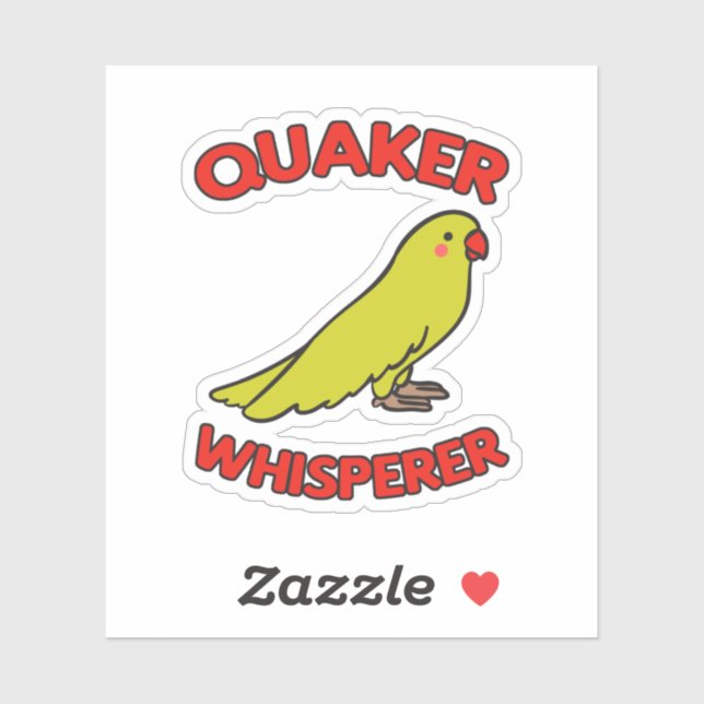 Adesivo Quaker Whisperer Parrot (Folha)
