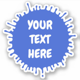 Adesivo Qualquer texto personalizado de divisão de tinta