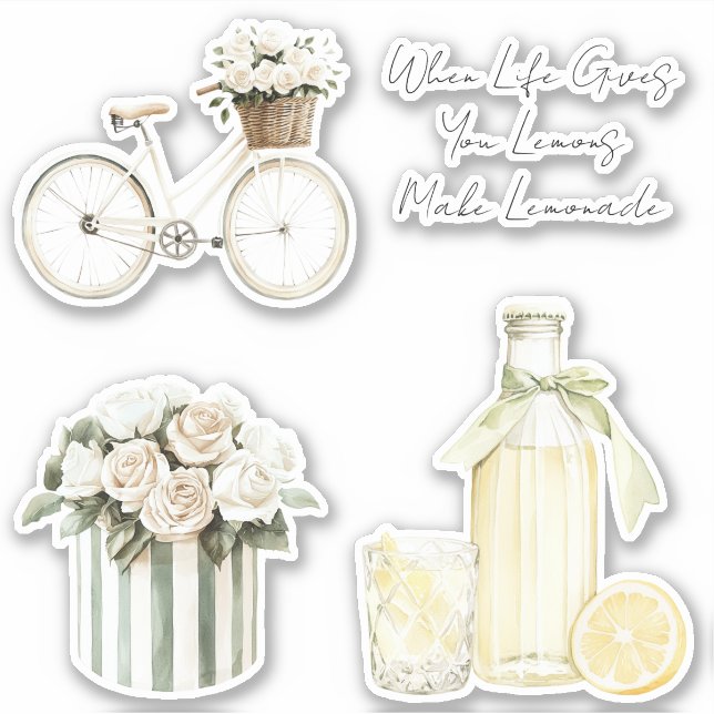 Adesivo Quando A Vida Te Dá Limões Fazem Limonada (Frente)