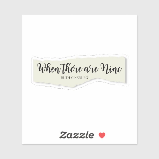 Adesivo Quando houver nove citações em papel rasgado (Folha)