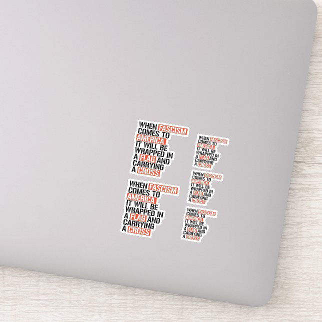 Adesivo Quando o fascismo chega à América (Detalhe)