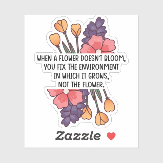 Adesivo Quando uma flor não Bloqueia a Neurodiversidade Es (Folha)