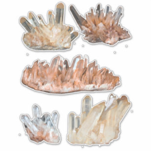 Adesivo Quartz cristalt gemstone rocha quadro geológico