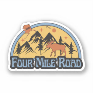 Adesivo Quatro Mile Road, Alaska Sticker