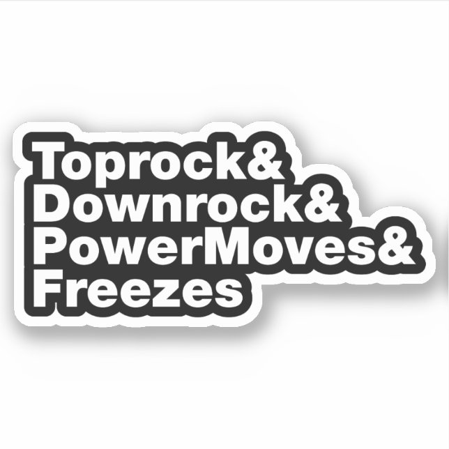 Adesivo Quebrando Movimentos (Breakdancing) (Frente)