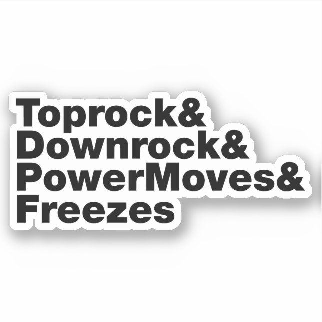 Adesivo Quebrando Movimentos (Breakdancing) (Frente)