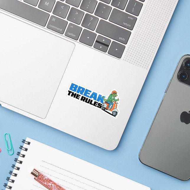 Adesivo Quebre as Regras (Notebook com iPhone)