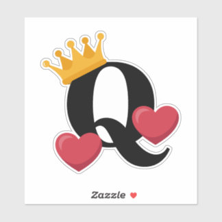 Adesivo Queen of Hearts Crowned Love Emblem