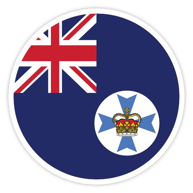 Adesivo Queensland Austrália Flag Sticker (Queensland State Flag Sticker)