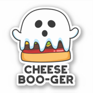 Adesivo Queijo Boo-ger Cute Halloween Ghost Cheeseburger