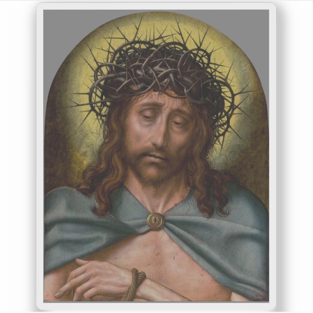 Adesivo Quentin Metsys - Cristo como o Homem das Tristezas (Frente)